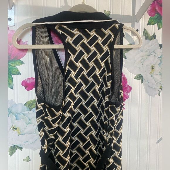 DVF TARGET SLEEVELESS SWEATER KNIT MIDI WRAP DRESS Sz M - Picture 10 of 11